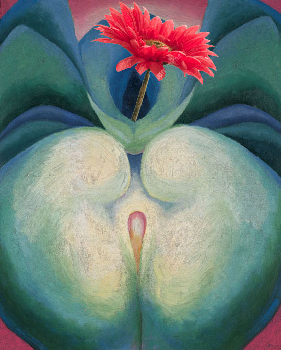 Georgia O'Keeffe flower vase
