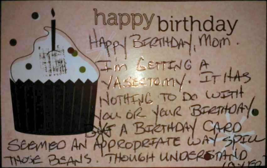 Notice that the card isn’t typed. It’s handwritten. Some old lady actually had to write this.