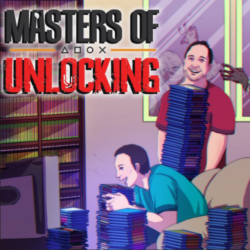 Masters of Unlocking video game podcast logo