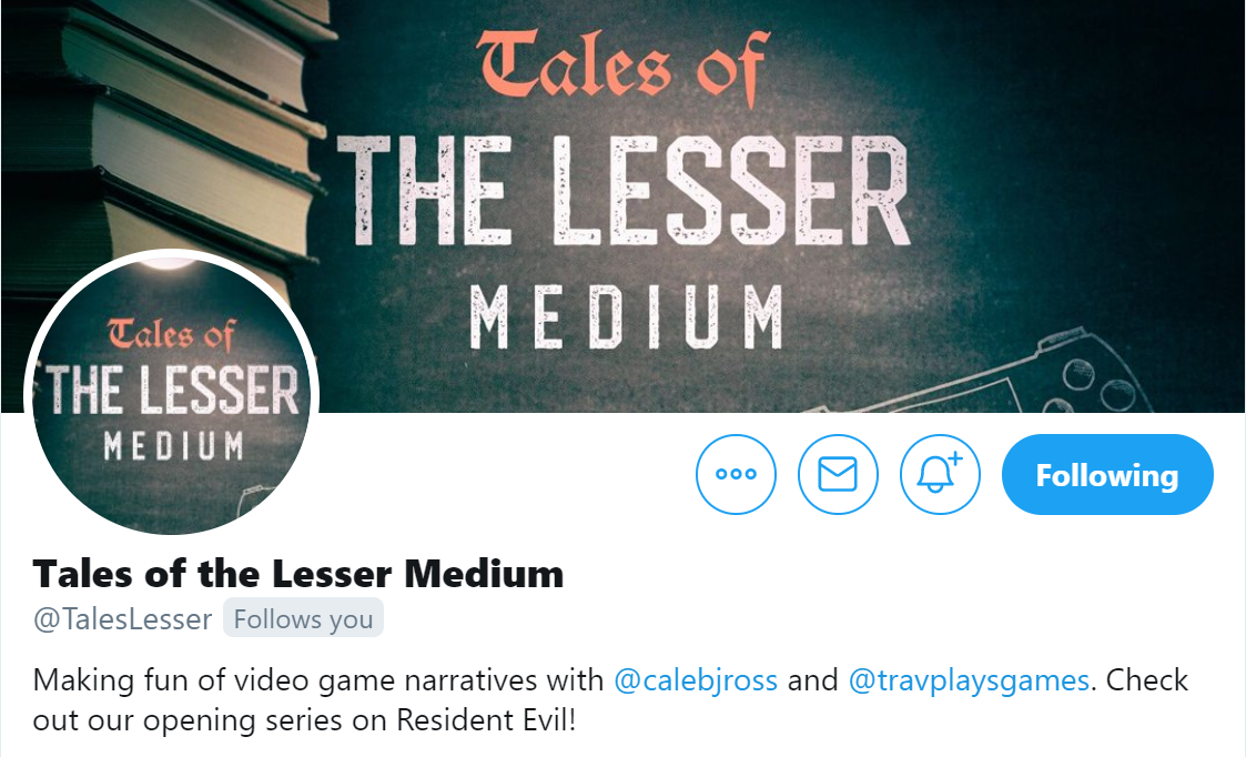 Tales of the Lesser Medium podcast twitter profile header