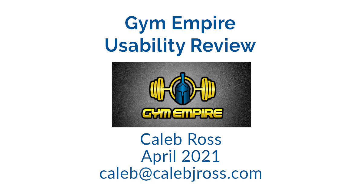 Gym Empire Game Usability Review slideshow cover image