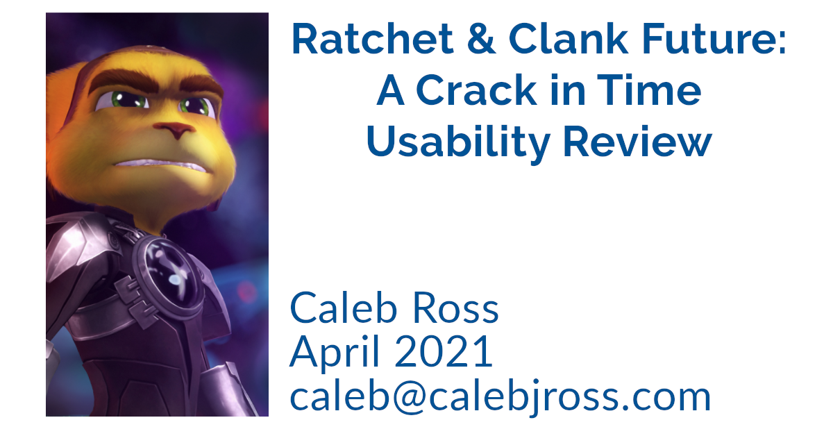 Slideshow cover image for ratchet and clank usability review